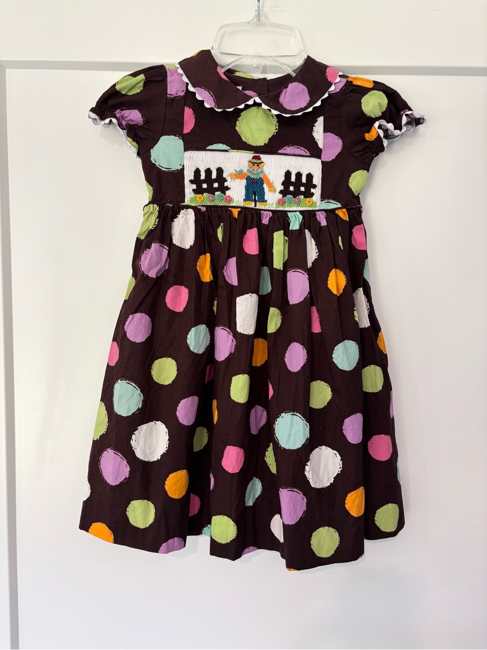 Marmellata Fall Scarecrow Smocked Dress 3T